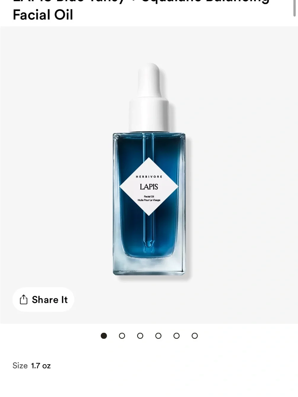 Herbivore Lapis Facial Oil
